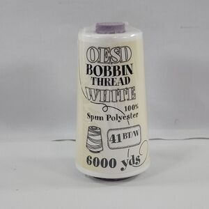 OESD Bobbin Thread White 6000 yds Polyester